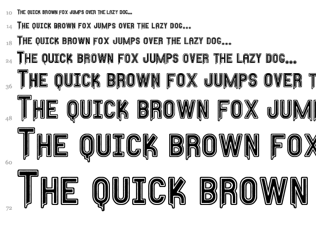 Any Meritous St font waterfall